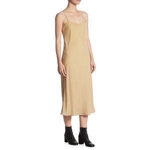Vince. velvet midi slip dress in Dill (Size S)